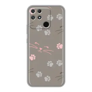 Чехол с рисунком кот на Realme NARZO 50A (Лапы и усы)