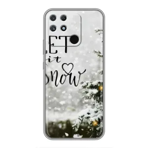 Новорічні, Святкові Чохли для Realme NARZO 50A - 2024 год (Let it snow)