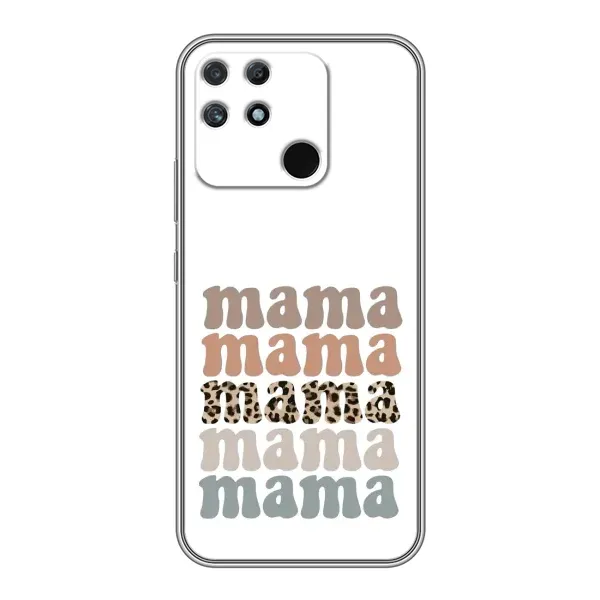 Чехол с принтом «Текстовый коллаж мама» для Realme NARZO 50A