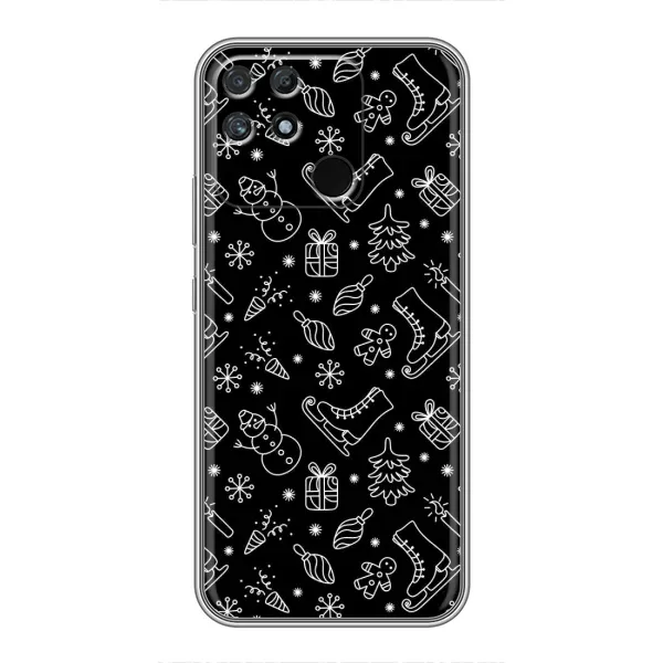 Чехол с принтом «Новогодний фон» для Realme NARZO 50A