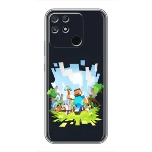 Чохол Майнкрафт на Realme NARZO 50A (AlphaPrint) Minecraft (персонажі Minecraft)
