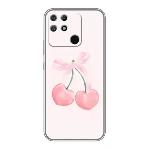Чохол з розовим принтом для Realme NARZO 50A (Рожеві вишні)