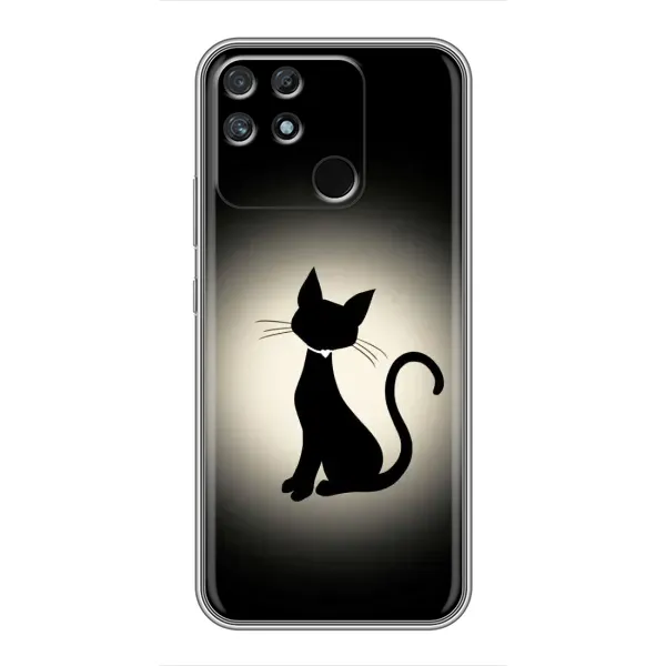 Чехол с принтом «Силуэт котика» для Realme NARZO 50A