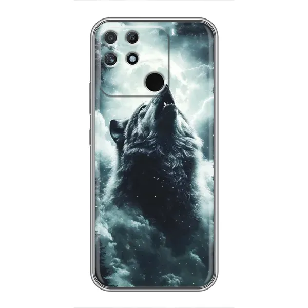 Чехол с принтом «Волк в облаках» для Realme NARZO 50A Чехол с принтом «Волк в облаках» для Realme NARZO 50A