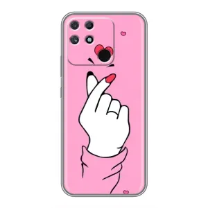Чехол с принтом для Realme NARZO 50A (AlphaPrint - Знак сердечка)