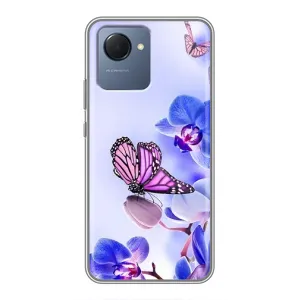 Чохли з квітами для Realme NARZO 50i Prime (VPrint) (Метелик на квітах)