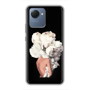 Чехлы (ART) Цветы на Realme NARZO 50i Prime (VPrint) (Білі квіти)