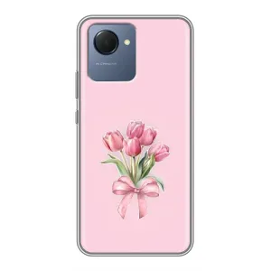 Чохол з розовим принтом для Realme NARZO 50i Prime (Букет квітів)