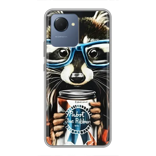 Чехол с принтом «Енот с банкой» для Realme NARZO 50i Prime