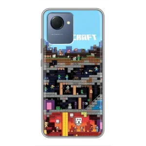 Чохол Майнкрафт на Realme NARZO 50i Prime (AlphaPrint) Minecraft (фон Minecraft)