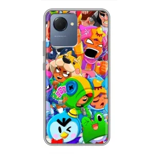 Чехлы Brawl Stars для Realme NARZO 50i Prime (AlphaPrint) (Герои Бравл Старс)