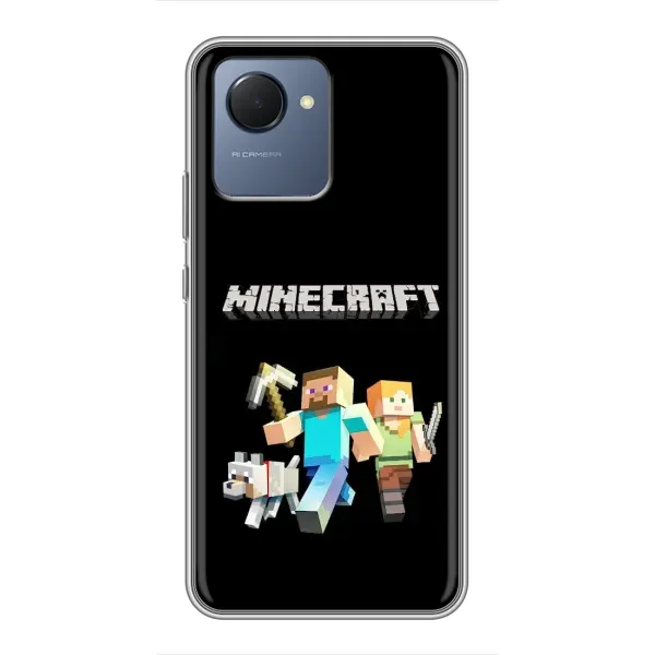 Чехол с принтом «герои Minecraft» для Realme NARZO 50i Prime Чехол с принтом «герои Minecraft» для Realme NARZO 50i Prime