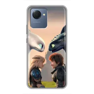 Чохол як приборкати дракона на Realme NARZO 50i Prime (Гикавка і Астрід)