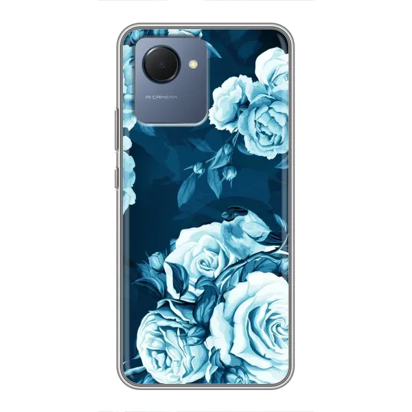Чехол с принтом «Голубые Бутоны» для Realme NARZO 50i Prime Чехол с принтом «Голубые Бутоны» для Realme NARZO 50i Prime
