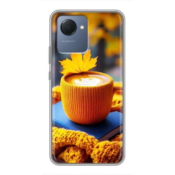 Чохол з принтом «Кава на жовтому пледі» для Realme NARZO 50i Prime Чохол з принтом «Кава на жовтому пледі» для Realme NARZO 50i Prime