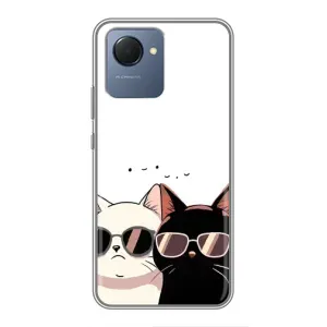 Чехол с принтом «Коты в очках» для Realme NARZO 50i Prime