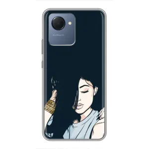 Чехол с печатью для Realme NARZO 50i Prime - (Мода) (AlphaPrint) (Красивая девочка)