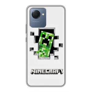 Чохол Майнкрафт на Realme NARZO 50i Prime (AlphaPrint) Minecraft (кріпер Майнкрафт)