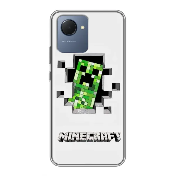 Чехол с принтом «крипер Майнкрафт» для Realme NARZO 50i Prime Чехол с принтом «крипер Майнкрафт» для Realme NARZO 50i Prime