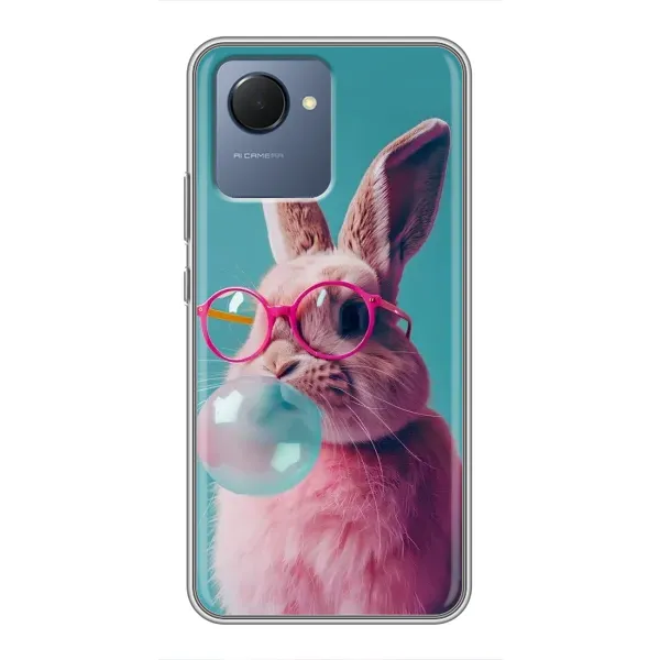 Чехол с принтом «Кролик в очках» для Realme NARZO 50i Prime