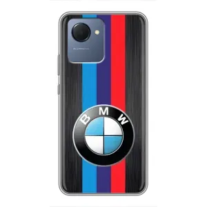 Чехол для Реалми Нарзо 50i Прайм - с принтом БМВ (AlphaPrint) (Лого BMW)