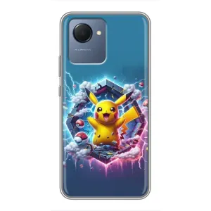 Чехол с Пикачу на Realme NARZO 50i Prime (Лого Пикачу)