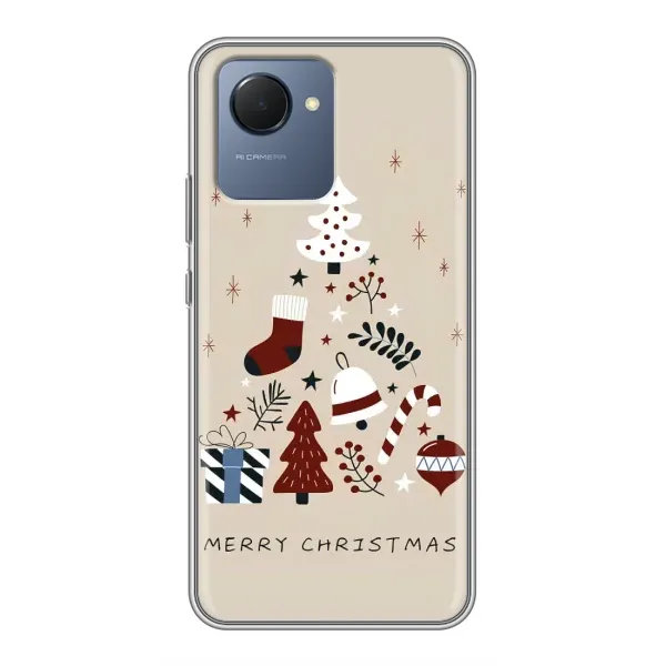 Чехол с принтом «Merry Christmas» для Realme NARZO 50i Prime Чехол с принтом «Merry Christmas» для Realme NARZO 50i Prime