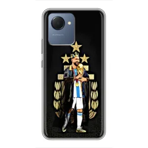 Чехлы для Realme NARZO 50i Prime (Leo чемпион) (AlphaPrint) (Месси Король)