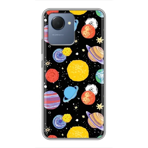 Чехол с принтом «Рисованные планеты» для Realme NARZO 50i Prime