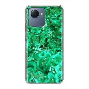 Мраморний чехол на Realme NARZO 50i Prime (VPrint) (Салатовий Мрамор)