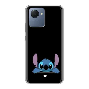 Чохол з принтом Стіч на Realme NARZO 50i Prime (Стіч на чорному)
