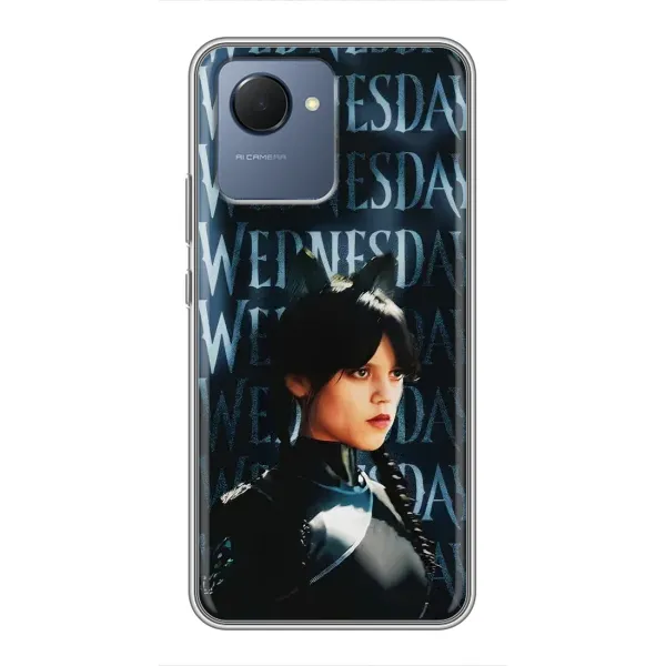 Чехол с принтом «Уэнздей кошка» для Realme NARZO 50i Prime Чехол с принтом «Уэнздей кошка» для Realme NARZO 50i Prime