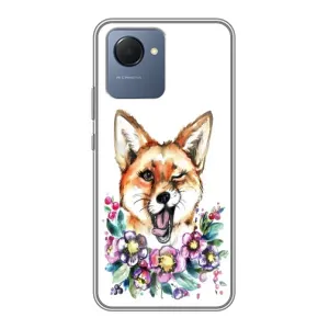 Чехлы с картинкой Лисички для Realme NARZO 50i Prime (VPrint) (Веселая лисичка)