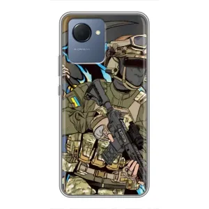 Чехлы с картинкой ЗСУ для Realme NARZO 50i Prime (AlphaPrint) (Воїн ЗСУ)