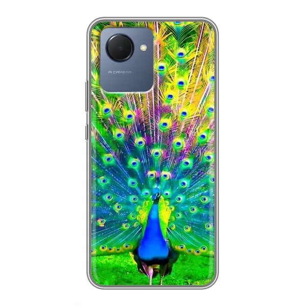 Чехол с принтом «Яркий Павлин» для Realme NARZO 50i Prime Чехол с принтом «Яркий Павлин» для Realme NARZO 50i Prime