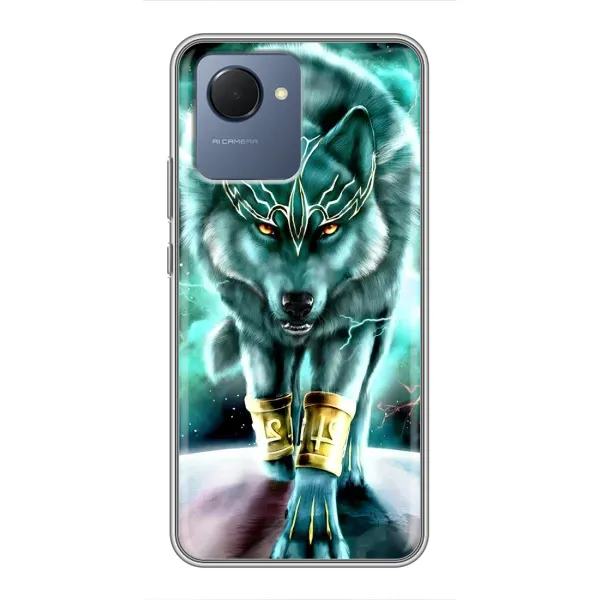 Чохол з принтом «Яскравий вовк» для Realme NARZO 50i Prime Чохол з принтом «Яскравий вовк» для Realme NARZO 50i Prime