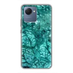 Мраморний чехол на Realme NARZO 50i Prime (VPrint) (Зелений мрамор)