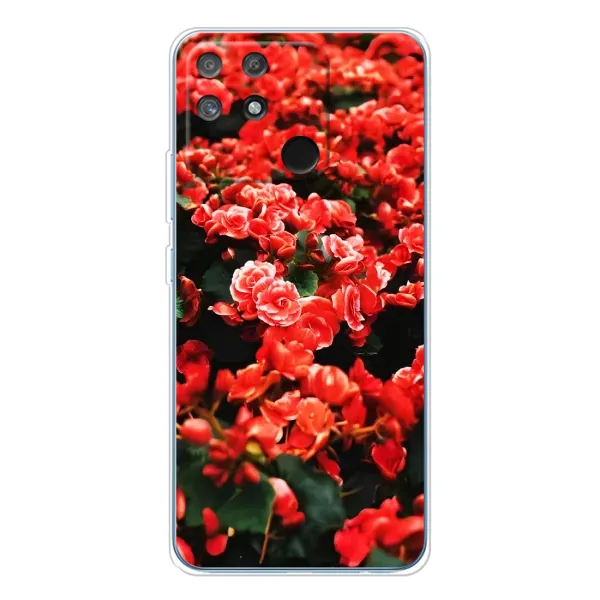 Чехол с принтом «Цветы красные» для Realme NARZO 80 Lite 4G