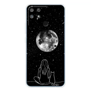 Чохол з малюнком кіт на Realme NARZO 80 Lite 4G (Дівчина з котом)
