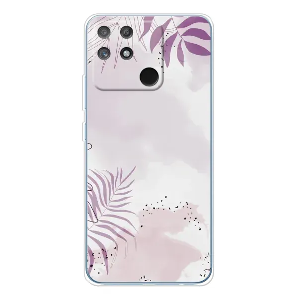 Чехол с принтом «Фиолетовые листья» для Realme NARZO 80 Lite 4G