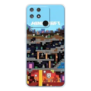 Чехол Майнкрафт на Realme NARZO 80 Lite 4G (AlphaPrint) Minecraft (фон Minecraft)