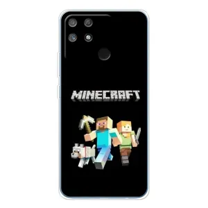 Чехол Майнкрафт на Realme NARZO 80 Lite 4G (AlphaPrint) Minecraft (герои Minecraft)