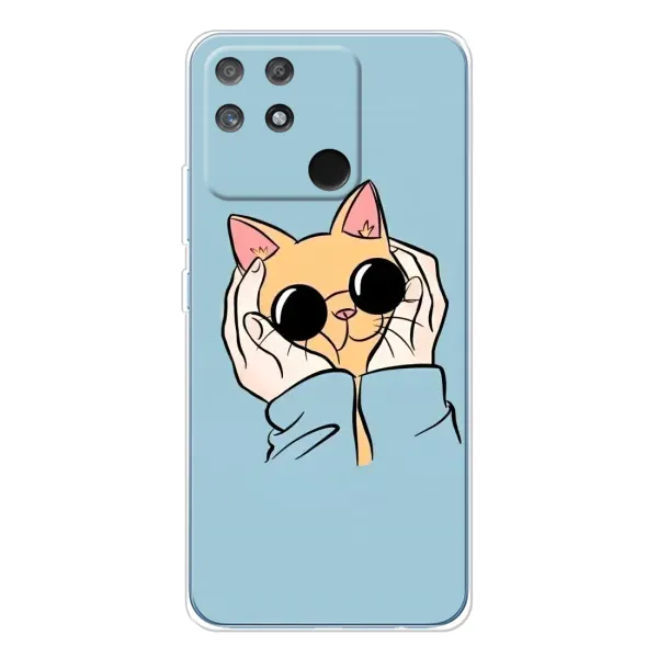 Чехол с принтом «Котик в очках» для Realme NARZO 80 Lite 4G Чехол с принтом «Котик в очках» для Realme NARZO 80 Lite 4G