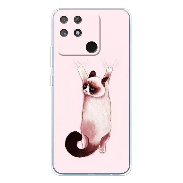 Чехол с принтом «Котик падает» для Realme NARZO 80 Lite 4G Чехол с принтом «Котик падает» для Realme NARZO 80 Lite 4G