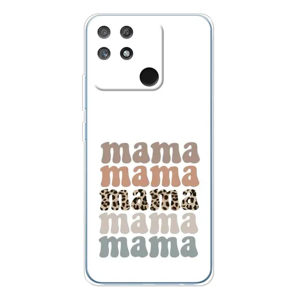Чехол с принтом «Текстовый коллаж мама» для Realme NARZO 80 Lite 4G