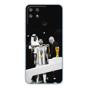 Чехлы для Realme NARZO 80 Lite 4G (Leo чемпион) (AlphaPrint) (Месси в накидке)