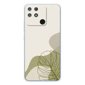 Силиконовый чехол с принтом в цветах на Realme NARZO 80 Lite 4G (Зеленая монстера дизайн)