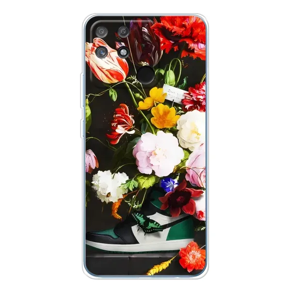 Чехол с принтом «Nike цветы» для Realme NARZO 80 Lite 4G