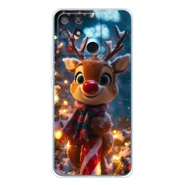 Чехол с принтом «Олень с шарфом» для Realme NARZO 80 Lite 4G Чехол с принтом «Олень с шарфом» для Realme NARZO 80 Lite 4G
