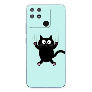 Чехол с принтом для Realme NARZO 80 Lite 4G (AlphaPrint) Модные коты (Падающий кот)